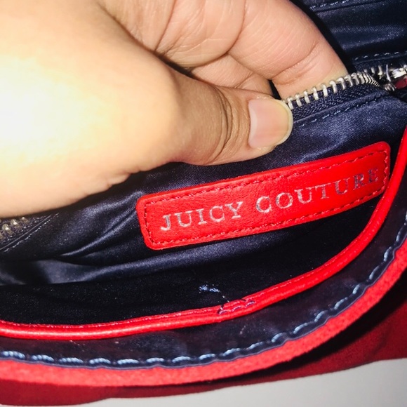 Juicy Couture Red Suede Clutch - Picture 5 of 8